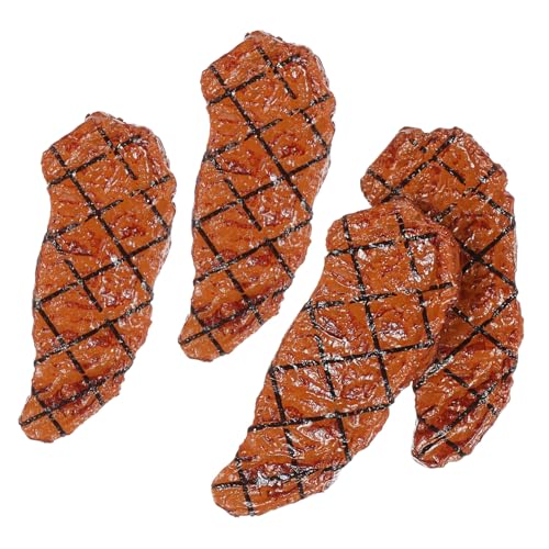 TOYANDONA 4 Stck. Teiliges Künstliche Steak Deko Mini Fake Roast Steak Modell Lebensecht Gefälschtes Gekochtes Fleisch Spielzeuggrill Restaurant Küchendekoration TOYANDONA 4 Stck. Teiliges Künstliche Steak Deko Mini Fake Roast Steak Modell Lebensecht Gefälschtes Gekochtes Fleisch Spielzeuggrill Restaurant Küchendekoration von TOYANDONA