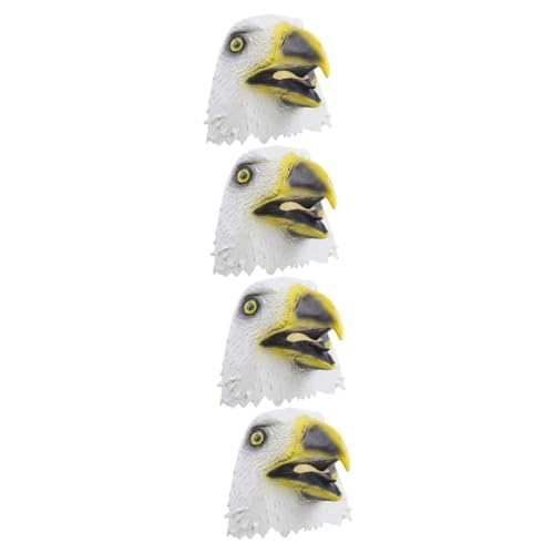 TOYANDONA 4 Stück Adlermaske Adler Adler Tier Adler Kostüm Kopf Realistisches Tier Wildtier Falkenmaske Tiere Kopfbedeckung Halloween Kostüm Ostern Vogel Schnabelmaske Emulsion von TOYANDONA