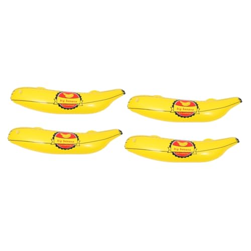 TOYANDONA 4 Stück Aufblasbare Banane Aufblasbarer Ring Bananen-ringwurfspiel Party Aufblasbares Spielzeug Bananenring Werfen Schwimmbecken Für Bananen Schwimmende Banane Schweben Pvc von TOYANDONA