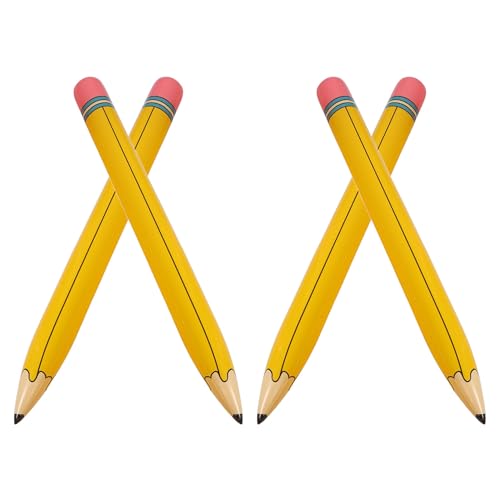 TOYANDONA 4 Stück Aufblasbare Bleistifte PVC Schulanfang Dekorationen Realistische Große Partyballons für Einschulung Abschlussfeier und Klassenzimmer Deko TOYANDONA 4 Stück Aufblasbare Bleistifte PVC Schulanfang Dekorationen Realistische Große Partyballons für Einschulung Abschlussfeier und Klassenzimmer Deko von TOYANDONA