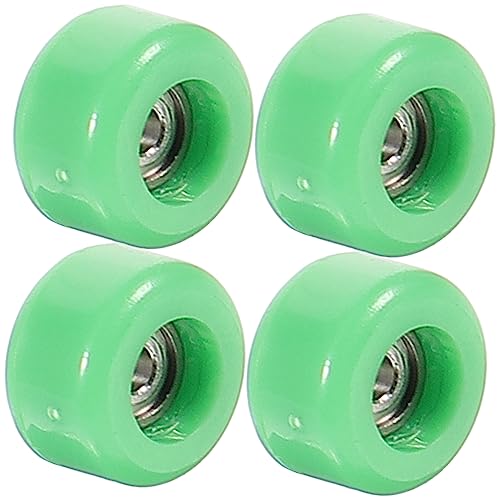 TOYANDONA 4 Stück Fingersportspielzeug Deckräder Finger-Fake-Skate Fingerskate Für Finger-Skateboard Gadgets Freizeit Schreibtischspiel Unterlage Rad Rostfreier Stahl Green von TOYANDONA