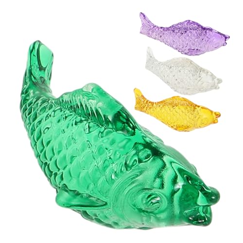 TOYANDONA 4 Stück Fischverzierung Fisch Figur Schöne Fischfigur Aquariumzubehör Fischdekor Für Den Haushalt Realistisches Fischdekor Dekoratives Fischdekor Kleiner Falscher Fisch Glas von TOYANDONA