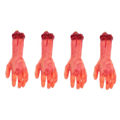 TOYANDONA 4 Stück Gebrochene Hand Mit Prothese Im Spukhaus Trick-Requisiten Halloween Gefälschte Hand Geisterhaushand Falsche Blutige Gebrochene Hand Halloween-Layout-Hand Emulsion von TOYANDONA