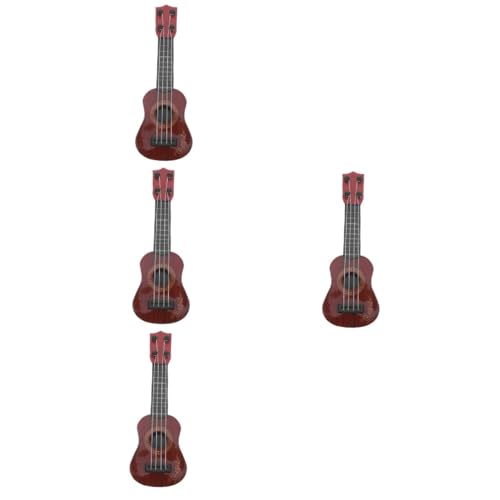 TOYANDONA 4 Stück Gitarrenspielzeug für Kinder Gitarre für Kinder Spielzeug Gitarre Mini-Musikinstrument Musikalisches Lernspielzeug Spielzeug für Musikinstrumente Musikspielzeug Kinder Abs von TOYANDONA