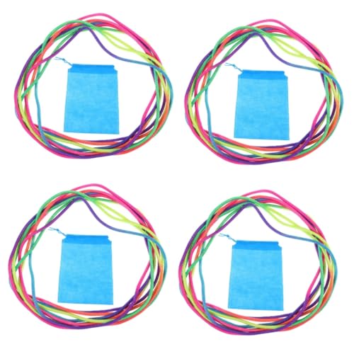 TOYANDONA 4 Stück Gummiband Kinder Outdoor Spielzeug Kinder draußen Spielzeug Elastic gummidämpfer Gummibund Kinder springen Seil Jungs Springseil Kinderspielzeug Partyspielspielzeug Plastik von TOYANDONA