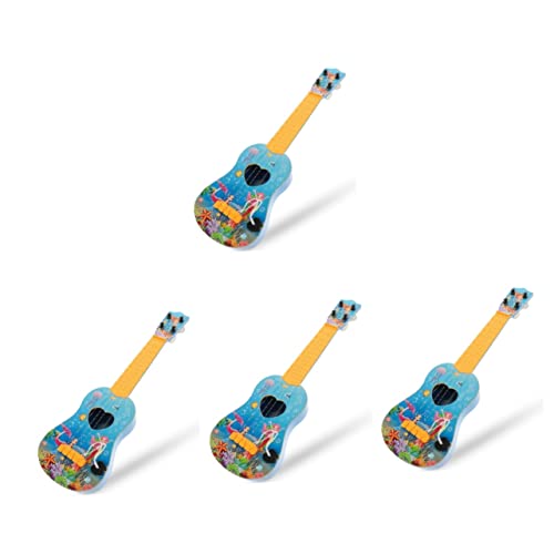 TOYANDONA 4 Stück Kinder Gitarre Kinder-Ukulele Mini-Instrumente Spielzeug Für Mädchen Jungs-Spielzeug Kindergitarre Für Jungen Pädagogisches Instrument Spielzeug Musikspielzeug Plastik von TOYANDONA