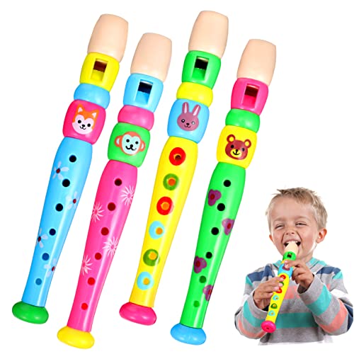 TOYANDONA 4 Stück Kindermusikinstrument Kunststoff Lernspielzeug Musikalisches Lernspielzeug Flöteninstrument Für Schüler Flöteninstrument Für Pädagogisches Babyspielzeug von TOYANDONA