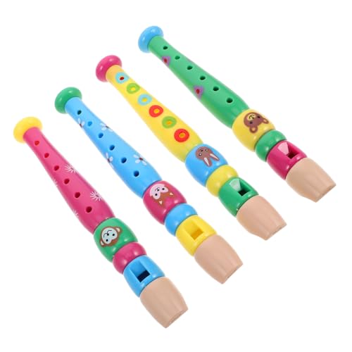 TOYANDONA 4 Stück Klarinette für Plastikflöte für Kinderspielzeug Musikinstrument Kühles Flöteninstrument Klarinette Klarinetteninstrument Klarinettenverzierung von TOYANDONA