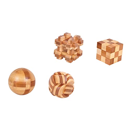 TOYANDONA Kongming Schloss Spielzeug 4 Stücke Kreatives Lernspielzeug aus Bambus für Kinder und Erwachsene Entsperrschlüssel Puzzle Handwerkliches Geschick und Logisches Fördern TOYANDONA Kongming Schloss Spielzeug 4 Stücke Kreatives Lernspielzeug aus Bambus für Kinder und Erwachsene Entsperrschlüssel Puzzle Handwerkliches Geschick und Logisches Fördern von TOYANDONA