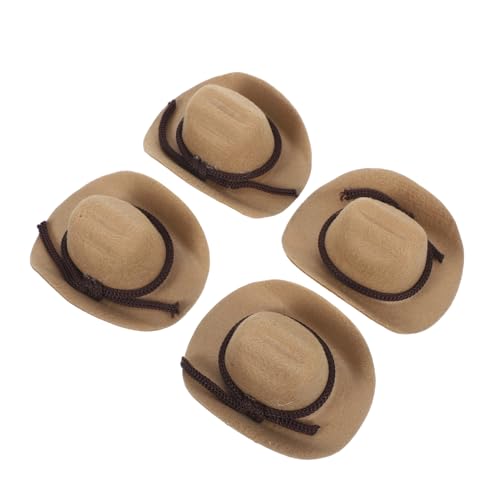 TOYANDONA 4 Stück Mini-Cowboyhut Miniaturhüte basteln Mädchen-Cowgirl-Minihut Mini-Hüte Hut für Puppen kleiner Cowboyhut Miniatur-Cowboyhüte zum Basteln -Cowboyhüte Polyester Beige TOYANDONA 4 Stück Mini-Cowboyhut Miniaturhüte basteln Mädchen-Cowgirl-Minihut Mini-Hüte Hut für Puppen kleiner Cowboyhut Miniatur-Cowboyhüte zum Basteln -Cowboyhüte Polyester Beige von TOYANDONA