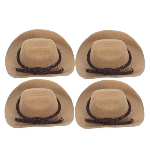 TOYANDONA 4 Stück Mini-Cowboyhut kleine Cowboyhüte Kleiner Cowboyhut Miniatur-Cowboyhüte zum Basteln Puppenhüte basteln zarte kleine Hüte Puppenhut Polyester Beige TOYANDONA 4 Stück Mini-Cowboyhut kleine Cowboyhüte Kleiner Cowboyhut Miniatur-Cowboyhüte zum Basteln Puppenhüte basteln zarte kleine Hüte Puppenhut Polyester Beige von TOYANDONA