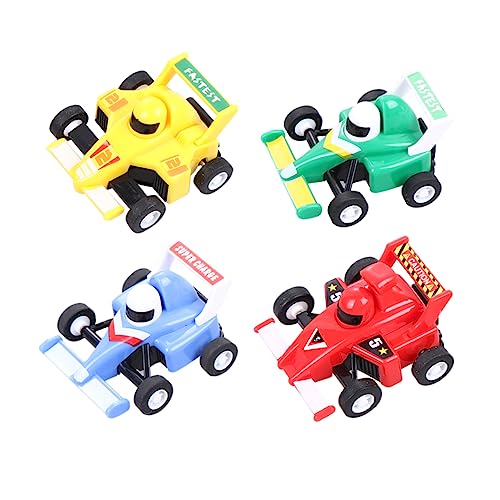 TOYANDONA 4 Stück Mini-Rennwagen Kart-Rennwagen Mini-Spielzeug Zum Zurückziehen Kinder Ziehen Spielzeug Zurück Rennwagen Spielzeug von TOYANDONA