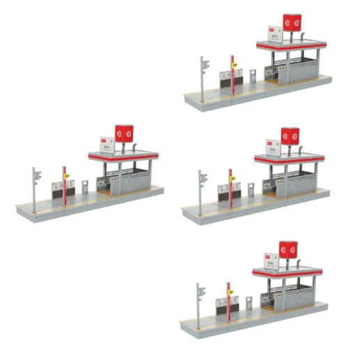 TOYANDONA 4 Stück Modell Einer U-Bahn-Station Spielzeug U-Bahn-Plattform zum Selbermachen Dekorativer U-Bahn-Bahnsteig U-Bahn-Plattformmodell Spielplattformmodell DIY-Stationsmodell Abs Grey von TOYANDONA