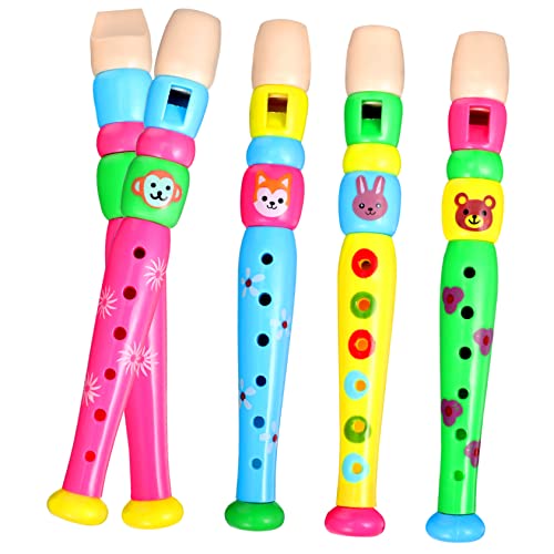 TOYANDONA 4 Stück Musikinstrument Kunststoff Piccolo Für Piccolo Spielzeugflöten Kinderflöten Audio Instrument Kinderflöte Für Kleinkinder Musik Blockflöten von TOYANDONA