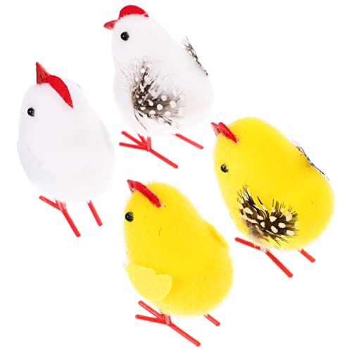 TOYANDONA 4 Stück Osterküken teigroller Ostern Easter Bunny Osterparty Dekoration Ostereier tischdeko esstisch Küken Hühnerfigur Osterhuhn -Huhn-Stofftier Partyzubehör Schaum von TOYANDONA