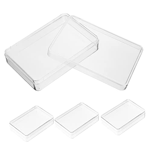 TOYANDONA 4 Stück Pokerbox Spielkarten aufbewahrung schmuck aufbewahrung Organizer Poker-Spielkartendeck Klarer Spielkartenhalter Poker-Karten-Deck Organizer für Pokerspielkarten Plastik von TOYANDONA