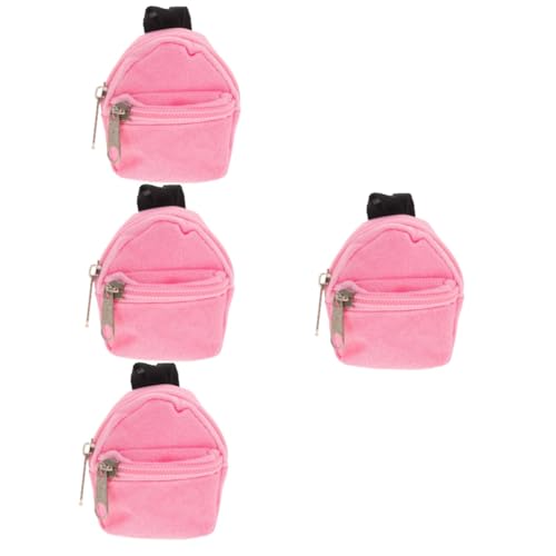 TOYANDONA 4 Stück Puppenrucksack Kleine Tasche Mach Es Mini Tragehilfe Für Babypuppen Rucksack Für Puppen Echte Babypuppe Puppenwagen Taschen Realistische Babypuppe Bausatz Rosa Polyester von TOYANDONA