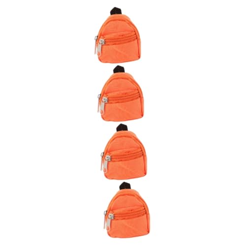 TOYANDONA 4 Stück Puppenrucksack So Tun, Als Spiele Rucksack Reisezubehör Für Puppen Mini-Schultasche Zubehör Für Die Puppenhausschule Mikro-szenen-Ornament Puppen-klassenzimmermöbel Stoff von TOYANDONA