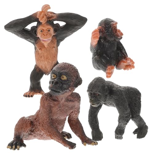 TOYANDONA 4 Stück Realistisches Teiliges Schimpansen Tier Detailgetreue Waldtier Nachbildung Vielseitige Deko und Lernspielzeug Naturgetreue Affenfiguren für Zuhause und TOYANDONA 4 Stück Realistisches Teiliges Schimpansen Tier Detailgetreue Waldtier Nachbildung Vielseitige Deko und Lernspielzeug Naturgetreue Affenfiguren für Zuhause und von TOYANDONA