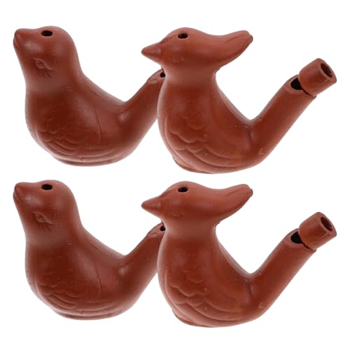 TOYANDONA Elegante Vogelpfeifen Aus Keramik 4 Stück Melodiöser Wasserrufton Für Das Training Von Haustieren von TOYANDONA