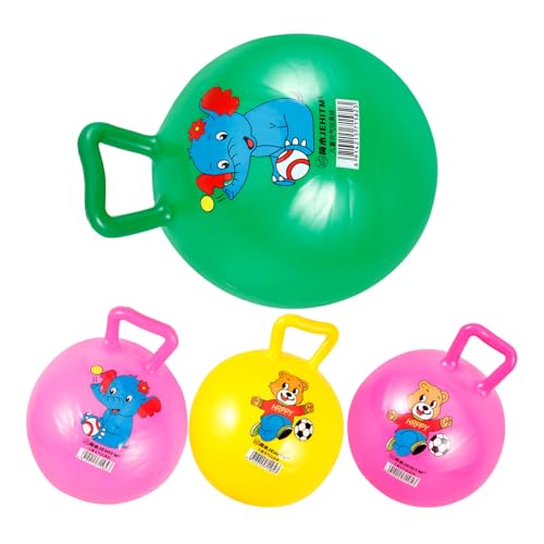 TOYANDONA 4 Stück Schläger Handhaben Gymnastikball Balanceball Für Hüpfball Mit Griffen Sprungball Für Kleinkinder Kugelkugel Für Bildungsbälle PVC von TOYANDONA