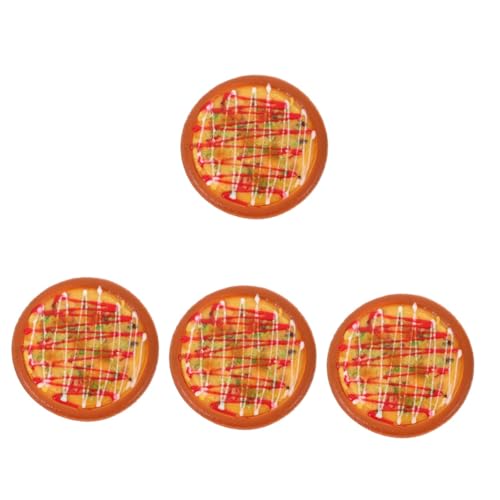 TOYANDONA 4 Stück Simulation Pizza-Modell Gefälschte Pizza-Fotografie-Requisite Künstliches Lebensmittelmodell Künstliche Pizza Brot-Display-Modell Modellpizza Küchenspielzeug Zum Spielen Pu von TOYANDONA