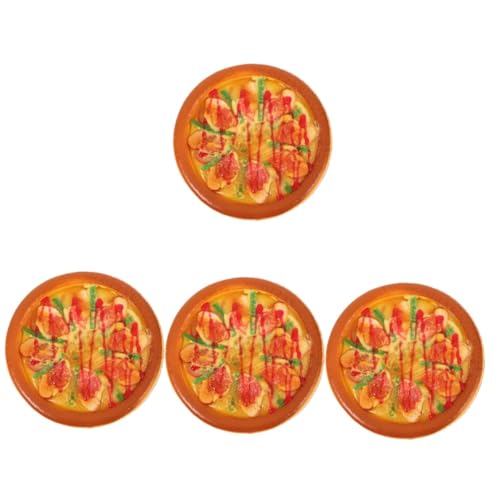 TOYANDONA 4 Stück Simulation Pizza Modell Küche Essen Requisiten Lebensechte Pizza Scheibe Gefälschte Pizza Modell Pizza Fotografie Requisiten Simulation Pizza Modell Spielzeug von TOYANDONA