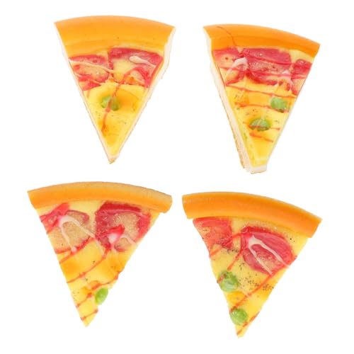 TOYANDONA Spielzeug-Lebensmittel Pizzastücke 4 Stück Gefälschte Mini-Pizza Für Jungen Und Mädchen Zum Spielen Und Als Realistisches von TOYANDONA