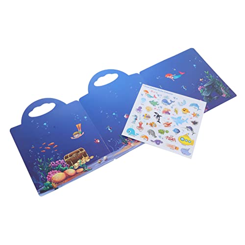 TOYANDONA 4 Stück Stickerbuch Für Kinder Tiererkennungsspielzeug Meeresdekor Meerestiere Dekoration Wand Dekorativ Fensteraufkleber Wohnkultur -dekor Buchaufkleber Haushalt Papier von TOYANDONA