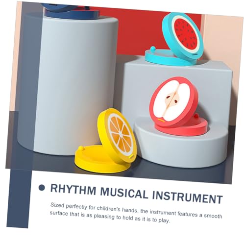 TOYANDONA 4 Stück Teiliges Holz Kastagnetten Musikinstrumente Bunte Früchte Formen Sicheres Lernspielzeug Fördert Motorik und Musikalische Entwicklung für Mädchen Jungen TOYANDONA 4 Stück Teiliges Holz Kastagnetten Musikinstrumente Bunte Früchte Formen Sicheres Lernspielzeug Fördert Motorik und Musikalische Entwicklung für Mädchen Jungen von TOYANDONA