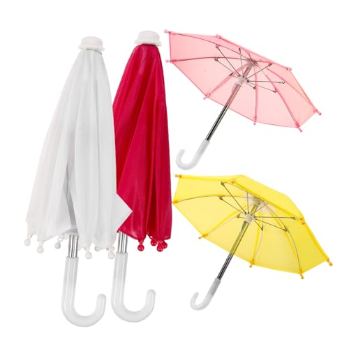 TOYANDONA 4 Stück Teiliges Mini Puppen Regenschirm Dekorative Kleine Schirme in Weiß Gelb und Rot Detailgetreues Miniaturhaus Zubehör für Realistische Puppenhaus Dekoration TOYANDONA 4 Stück Teiliges Mini Puppen Regenschirm Dekorative Kleine Schirme in Weiß Gelb und Rot Detailgetreues Miniaturhaus Zubehör für Realistische Puppenhaus Dekoration von TOYANDONA