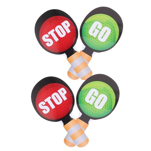TOYANDONA 4 Stück Teiliges Verkehrszeichen für Beidseitige Rote und Grüne Signaltafeln aus Robustem Kunststoff Tragbare Handzeichen zur Spielerischen Verkehrssicherheitserziehung im TOYANDONA 4 Stück Teiliges Verkehrszeichen für Beidseitige Rote und Grüne Signaltafeln aus Robustem Kunststoff Tragbare Handzeichen zur Spielerischen Verkehrssicherheitserziehung im von TOYANDONA