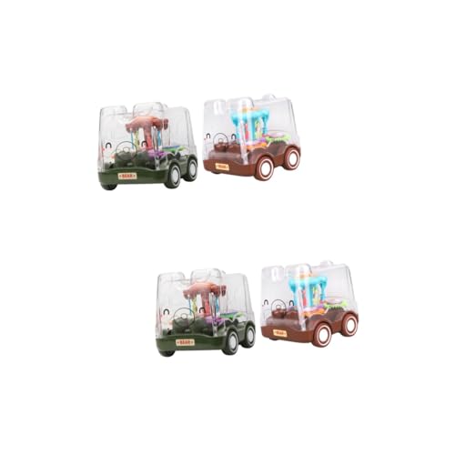 TOYANDONA 4 Teiliges Spielzeugauto Für Kinder Rückziehauto Durchsichtiger Bus Spielzeug Für Kinder Lernspielzeug Kleinkinderspielzeug Auto Für Kinder Spielzeug Für Jungen von TOYANDONA