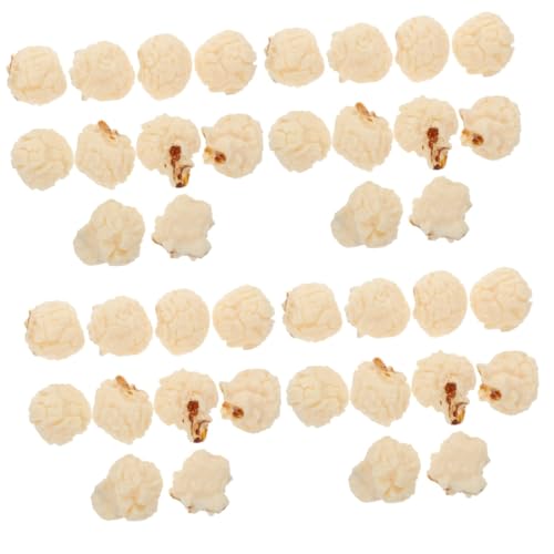 TOYANDONA 40 STK Künstliches Popcorn Popcorn-handwerksdekoration Mini-Popcorn Restaurant-Display-Requisite DIY-ohrringzubehör DIY-Popcorn-Requisite Popcorn-Modell Mini-hausdekoration PVC von TOYANDONA