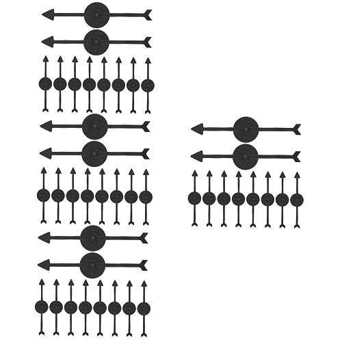 TOYANDONA 40 STK Zifferblattzeiger plastikenten bastelkasten laufstall Spielzeug partyspiel Toy Planke Spielzeuge DIY-Spielzeugset Drehteller-Bausatz selber Machen Preistafel- Black von TOYANDONA