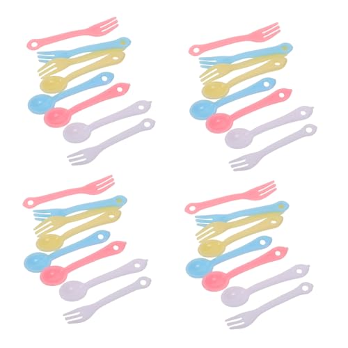 TOYANDONA 40satz Miniatur Besteck Set Aus Kunststoff Kleine Löffel Und Gabeln Puppenhaus Zubehör Kompaktes Servierbesteck Für Heimdekorationen Und Spiel TOYANDONA 40satz Miniatur Besteck Set Aus Kunststoff Kleine Löffel Und Gabeln Puppenhaus Zubehör Kompaktes Servierbesteck Für Heimdekorationen Und Spiel von TOYANDONA