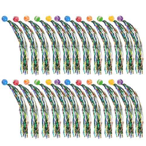 TOYANDONA 40 Stück Bälle Kleine Hüpfbälle Mit Bunten Luftschlangen Hüpfbälle Mit Schwänzen Bunte Hüpfbälle Für Geburtstagsfeiergeschenke Tütenfüller Verschiedene Farben von TOYANDONA
