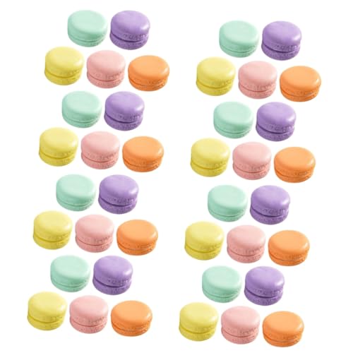 TOYANDONA 40 Stück Künstliche Macarons Töpfe Dessert Lebensmittel Requisiten Donuts Modell Spielküchenspielzeug Künstliche Lebensmittel Dekoration Gefälschte Lebensmittel Desserts von TOYANDONA