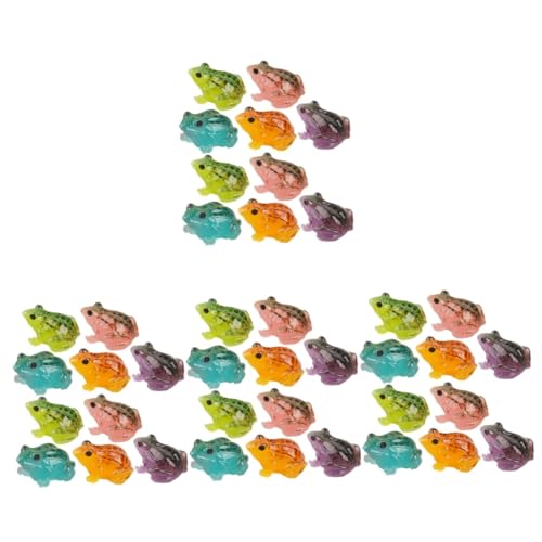 TOYANDONA 40 Stück Mikro Landschaftsfrosch Mini Frösche Lustige Schreibtischdekoration Froschfigur Froschdekorationen Mini Froschfigur Lebendige Frosch Raumdekoration von TOYANDONA