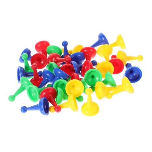 TOYANDONA 40 Stück Spielsteine Brettspiel Schachbrett Glaswaren Desktop-Schachbrett Schachbrettstein Doppeltes Schachbrett Schachspiele Weiches Schachbrett Korb Tischmarker Plastik von TOYANDONA