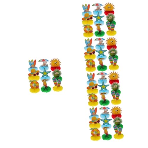 TOYANDONA 45 STK sommerliche Wabenornamente hawaiianische Partydekorationen Wabenförmige Hawaii-Ornamente Hawaii Party Dekoration Hawaii tischdeko Wohnkultur Gastgeschenke Wabenpapiere von TOYANDONA