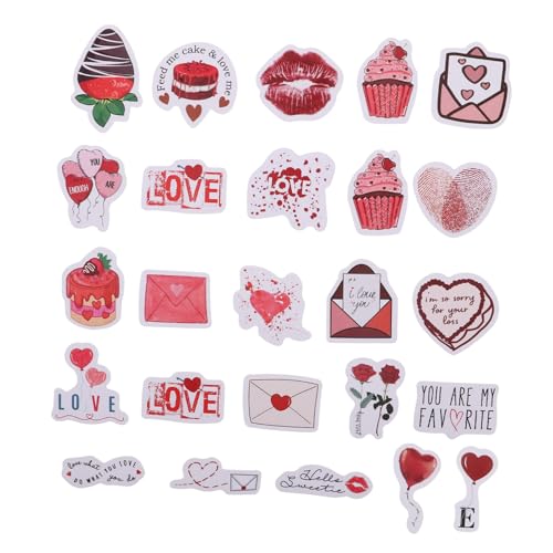 TOYANDONA Valentinstag-Aufkleber-Set 46 Herz-Aufkleber Für Scrapbook Liebesdekorationen Klebeaufkleber Für Tagebücher Mini- von TOYANDONA