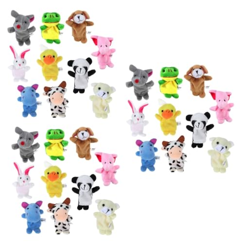 TOYANDONA 48 STK Tierische Fingerpuppe Kinder Fingerpuppen Tierpuppenhandschuhe Fingerpuppenspielzeug Für Babys Interaktives Eltern-Kind-Spielzeug von TOYANDONA