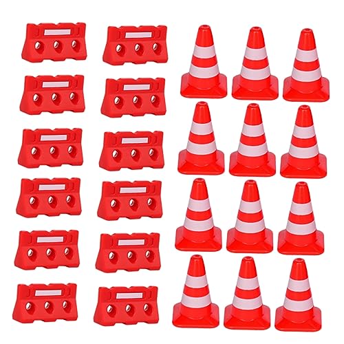 TOYANDONA 48st Straßenschild Barrikade Spielsets Straßensperren Rätsel Konstruktionsspielzeug Magnetische Fliesen Mini Spielmatte Verkehrszäune Plastik von TOYANDONA