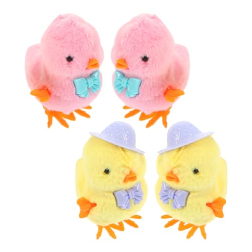 TOYANDONA 4 Stücke Aufziehküken Spielzeug für Kinder Lustiges Plüsch Huhn mit Aufziehmechanismus Springendes Hühner Spielzeug für Ostern als Osterkorb Füller Hühner für Jungen und Mädchen TOYANDONA 4 Stücke Aufziehküken Spielzeug für Kinder Lustiges Plüsch Huhn mit Aufziehmechanismus Springendes Hühner Spielzeug für Ostern als Osterkorb Füller Hühner für Jungen und Mädchen von TOYANDONA