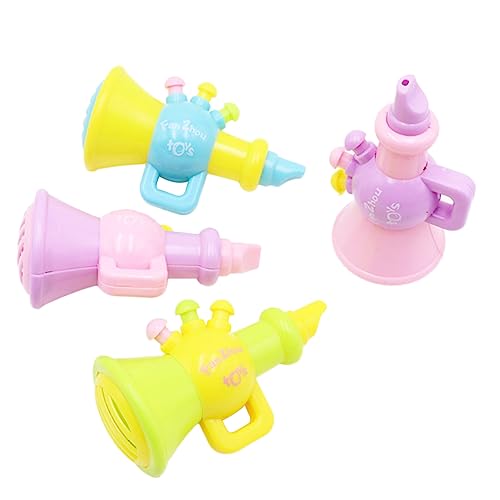 TOYANDONA 4er Set Plastik Trompeten Musikinstrumente Für Frühpädagogisches Zufälligen Farben Ideal Für Musikspiele Und Kreative Aktivitäten von TOYANDONA