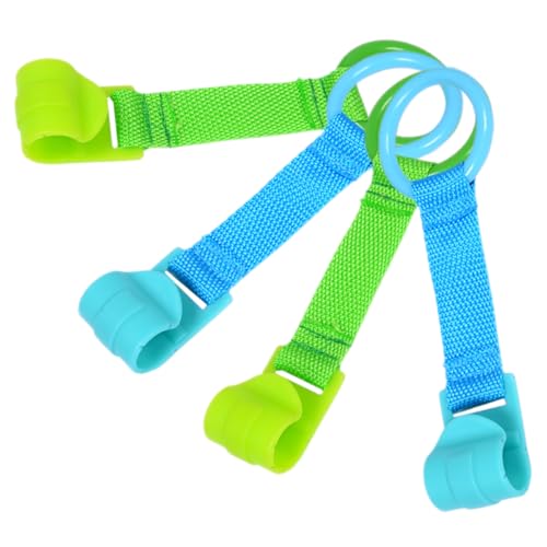 TOYANDONA Befestigungsringe Baby Kinderbetten 4er Set Standhilfe Ringe Pull up Ringe Für Babybett Und Laufgitter Lernspielzeug Für Das Stehen Und Aufziehen Und Ideal Für Kleine von TOYANDONA