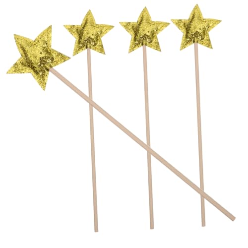 TOYANDONA 4pcs Kinder Fee Zauberstab Pailletten Stern Fee Stick Fee Party Dekoration Kinder Leistung Prop von TOYANDONA