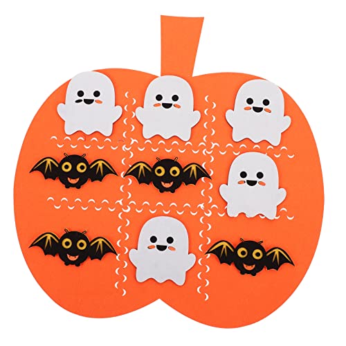 TOYANDONA 5 Sätze Halloween Filz Matte Bildungsspielzeug DIY-Halloween Denksportspielzeug Kidcraft-Spielset Halloween Pumpkin halloweenkürbis Spielkissen Halloween-Accessoires gefühlt Orange von TOYANDONA