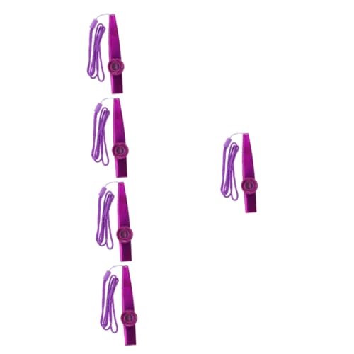 TOYANDONA 5 Sätze Kazoo-Set Kazoo Für Anfänger Kazoo- Kazoos Mit Lanyards Elektrischer Kazoo Kinder-Kazoo Kazoo-Musikinstrument Kazoo-Instrument Kleiner Kazoo Aluminiumlegierung Violett von TOYANDONA